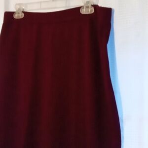 St. John Collection Dark Burgundy Pencil Skirt